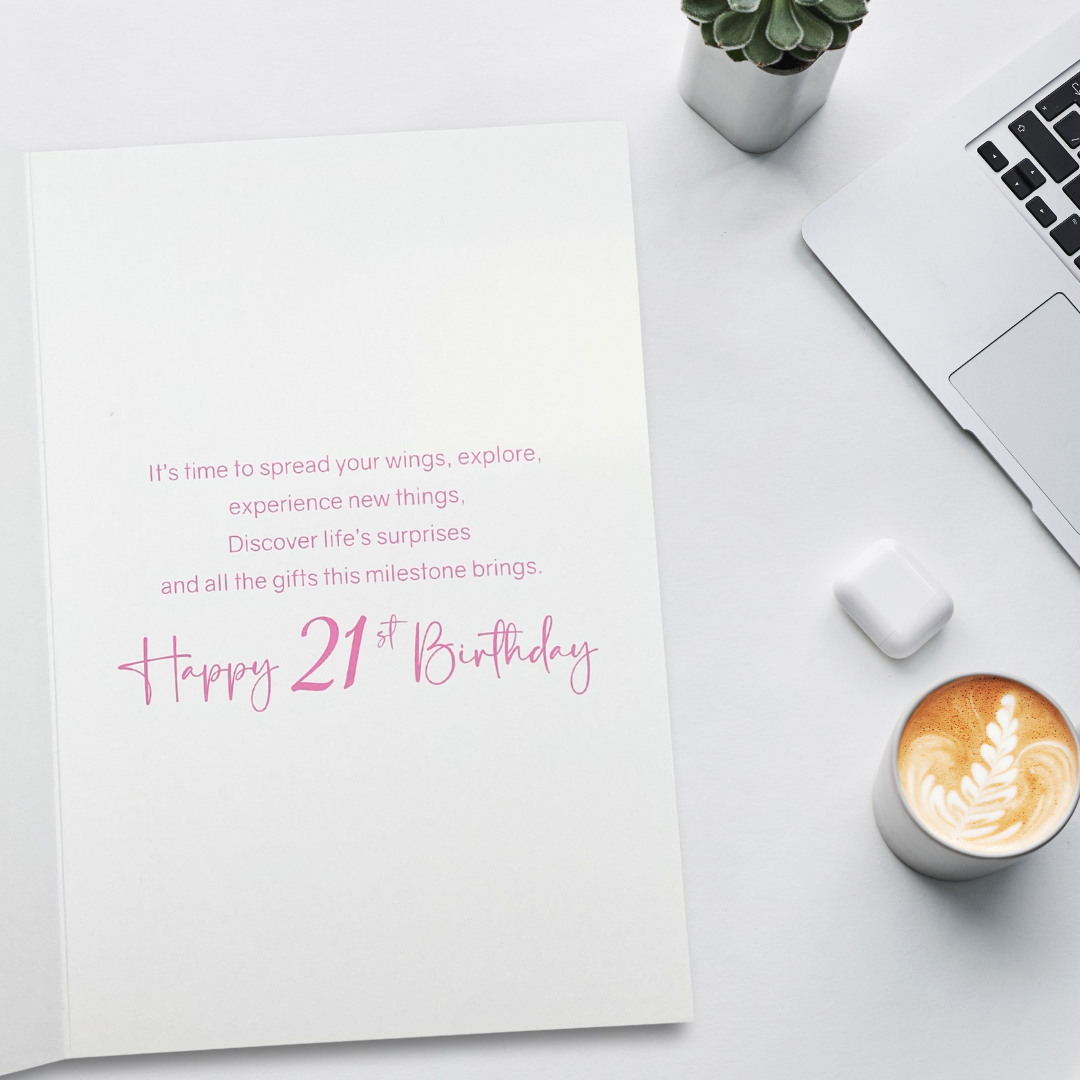 21st Birthday Card - Cocktails