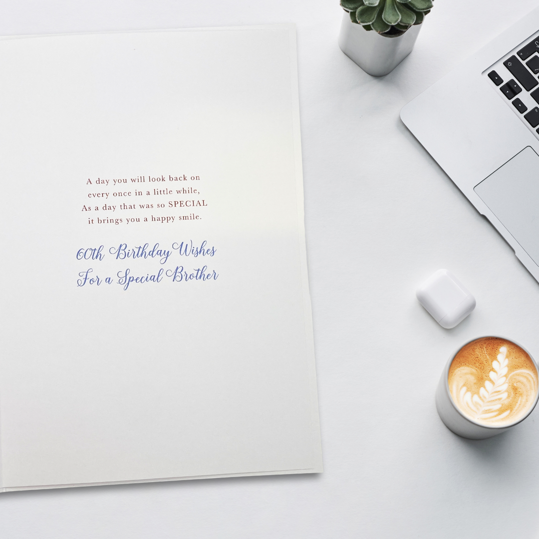 Brother 60th Birthday Card - Wine & Gifts