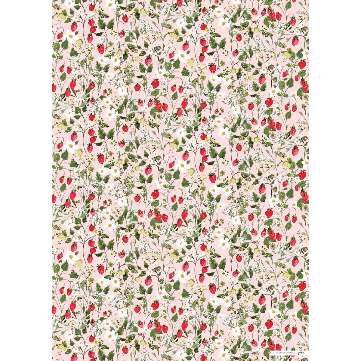 Giftwrap - Luxury Strawberry Patch Wrapping Paper