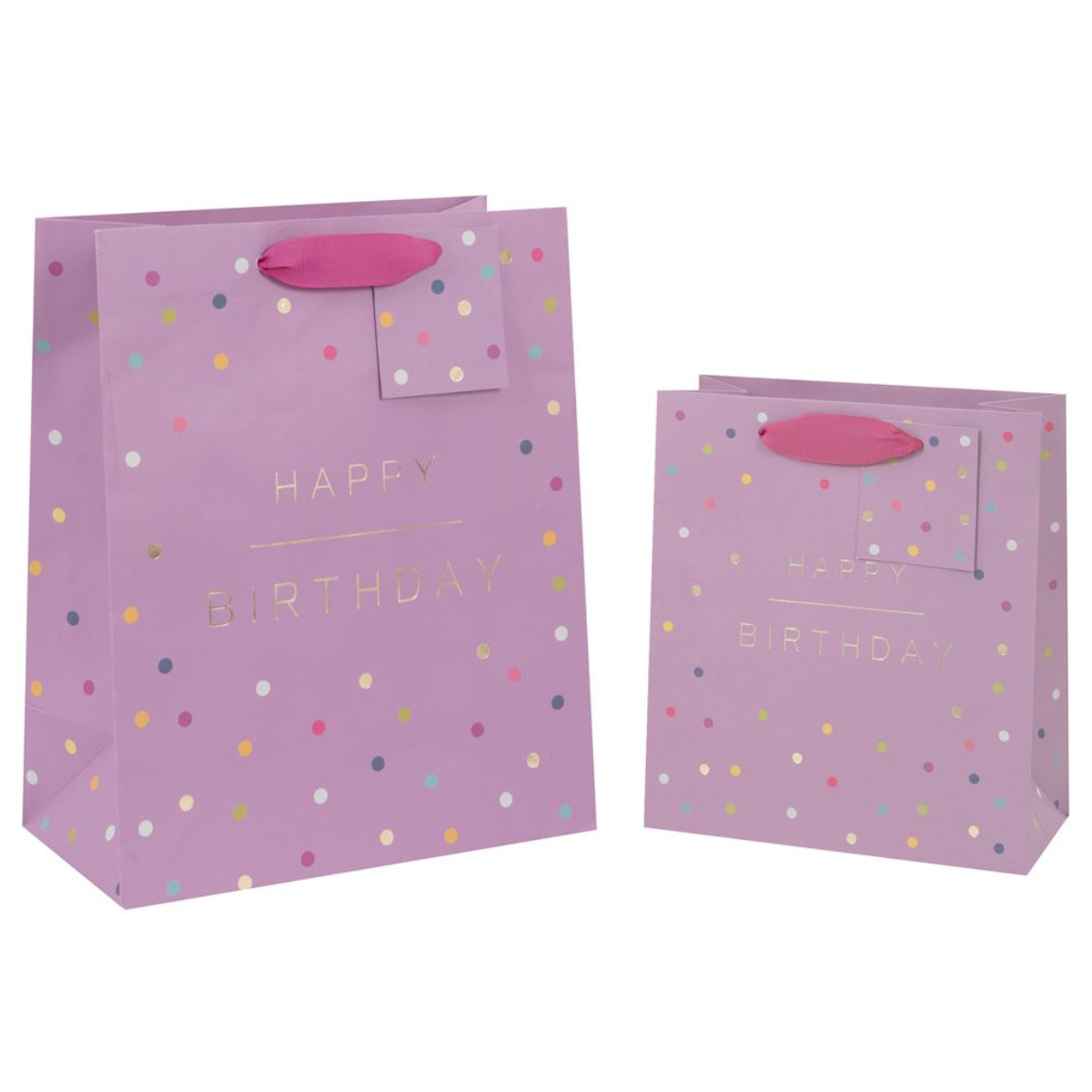 Gift Bag Large - Purple Spots