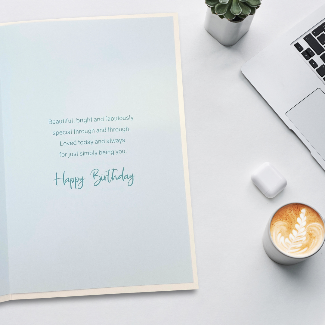 Daughter Birthday Card - Balloon & Gifts