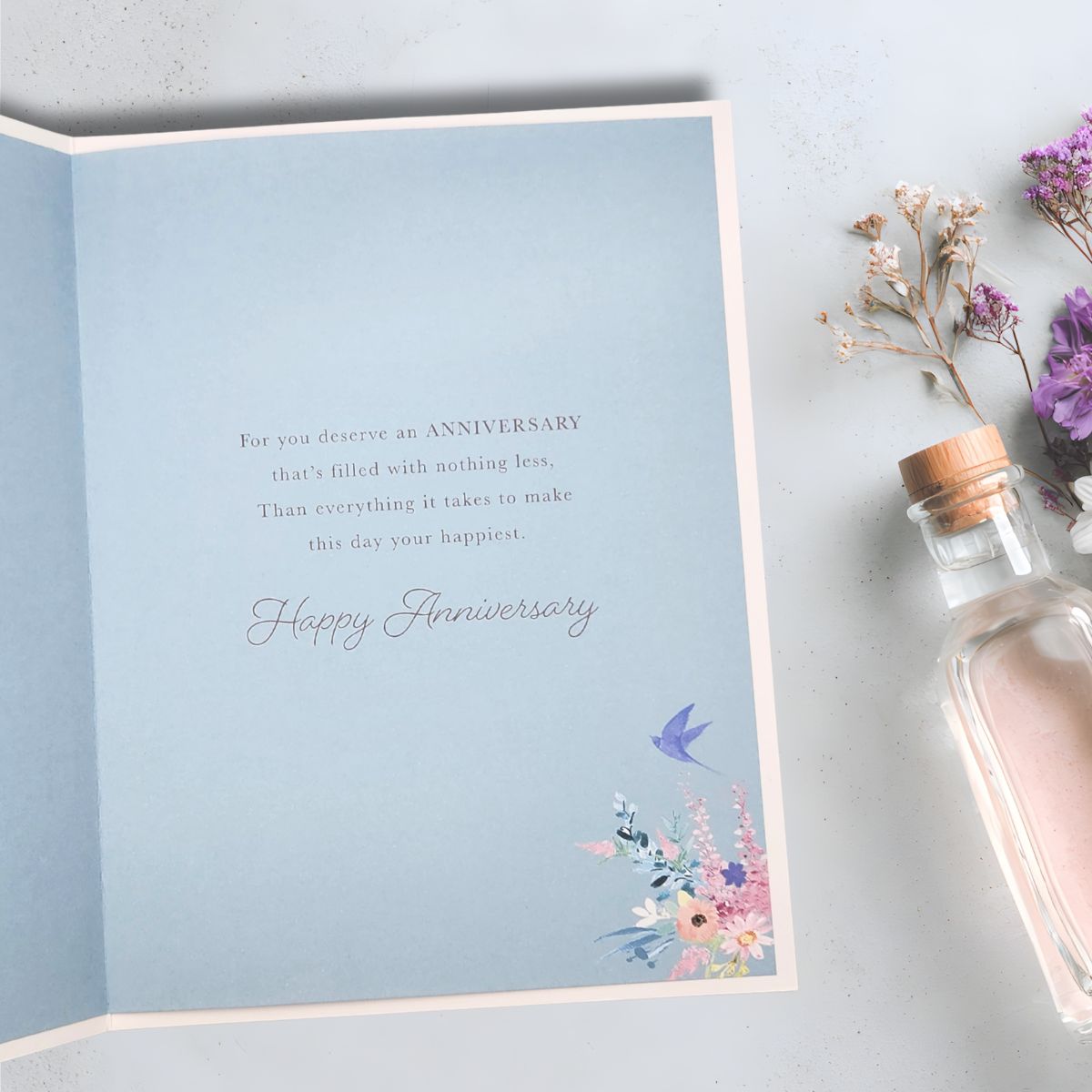 Sister & Brother-In-Law Wedding Anniversary Card - Floral Boat Trip