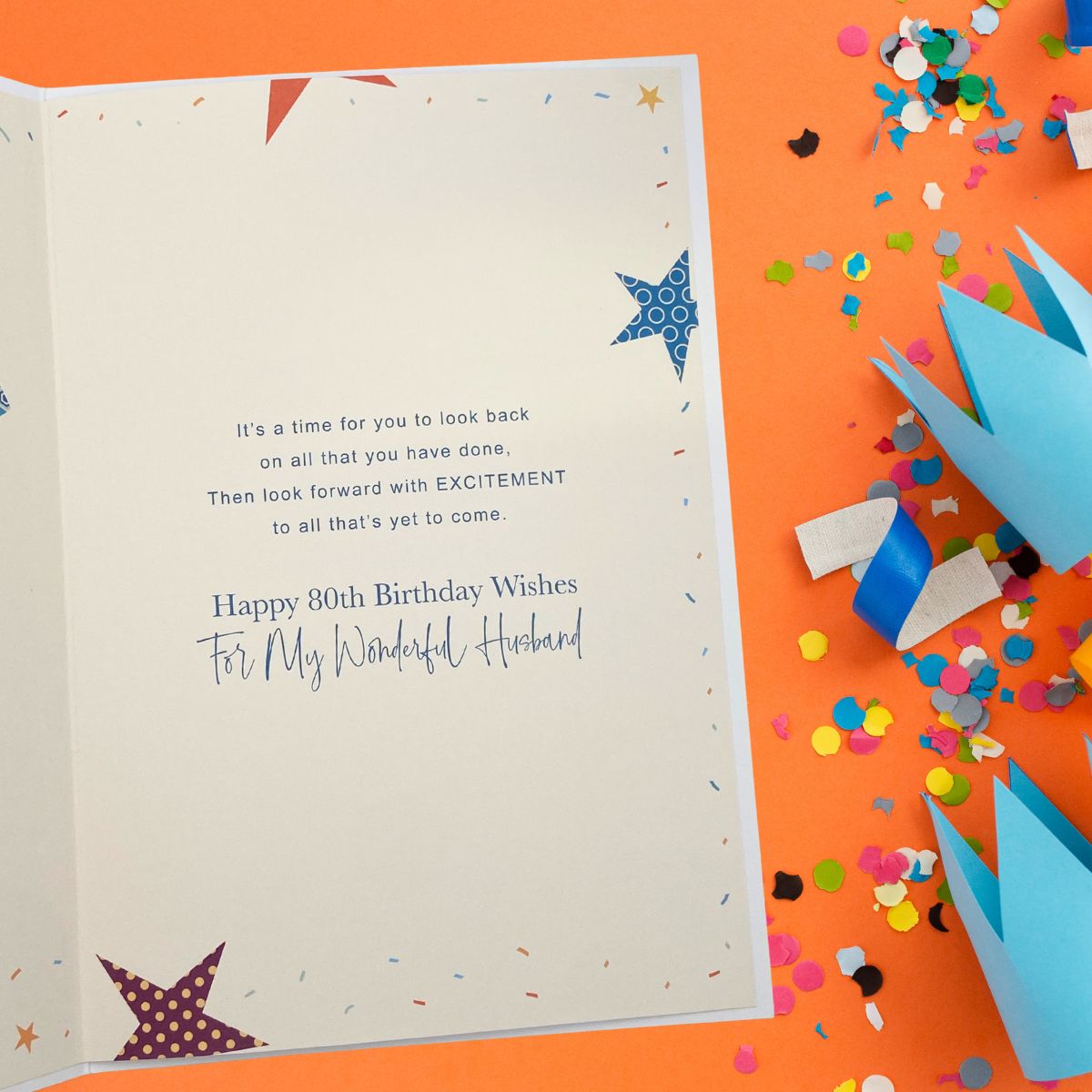 Husband 80th Birthday Card - Lumino Gifts