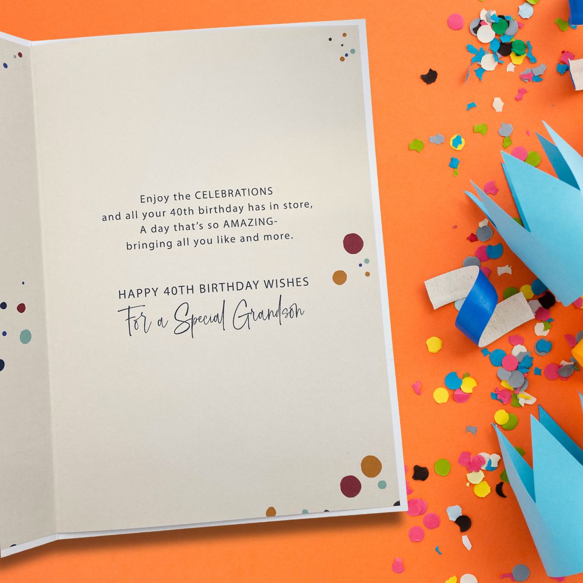 Grandson 40th Birthday Card - Lumino Wine