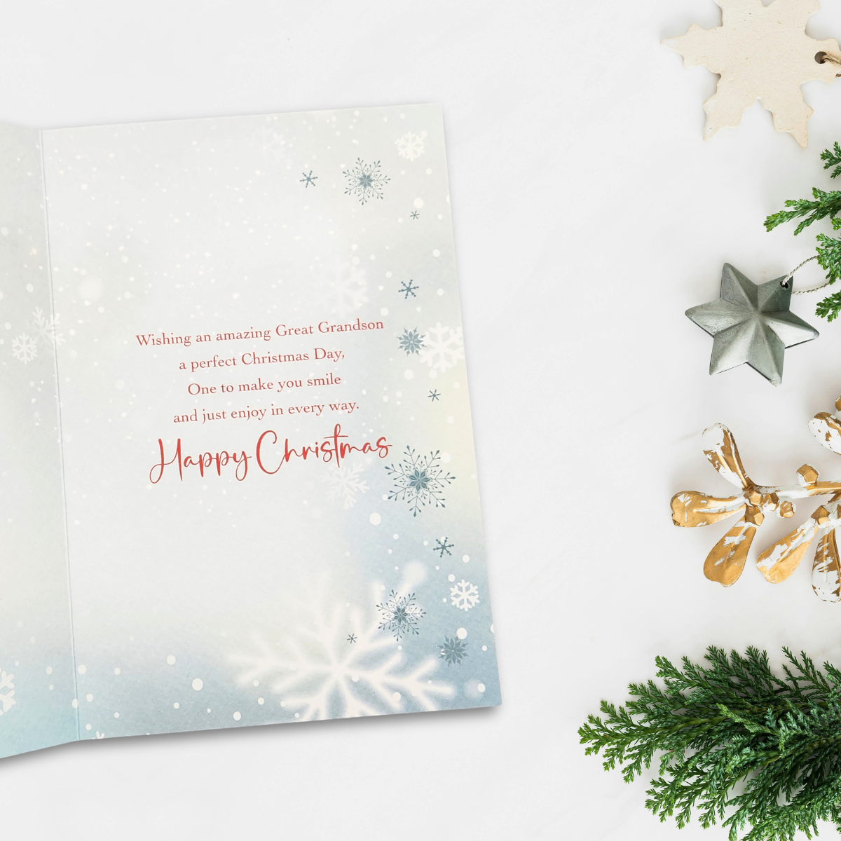 Great Grandson Christmas Card - Window Shopping
