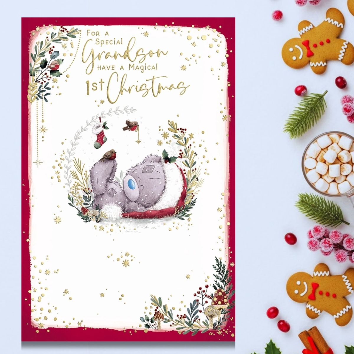 Grandson 1st Christmas Card - Me To You Bear