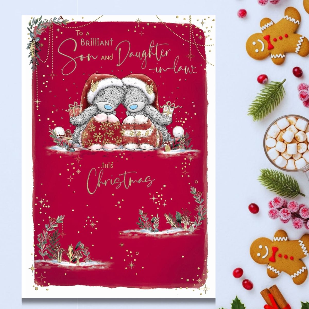 Son & Daughter-In-Law Christmas Card - Me To You Bears
