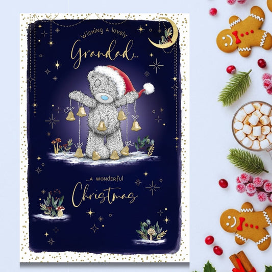 Grandad Christmas Card - Me To You Bear With Bells