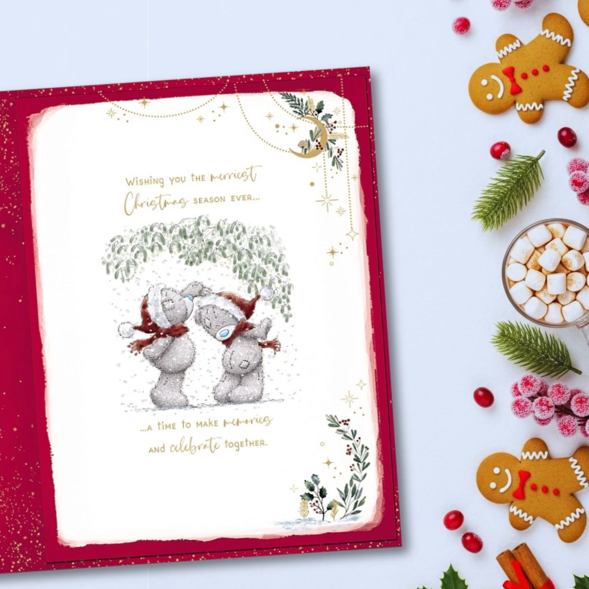 Fiancée Boxed Christmas Card - Me To You Bears Hugging