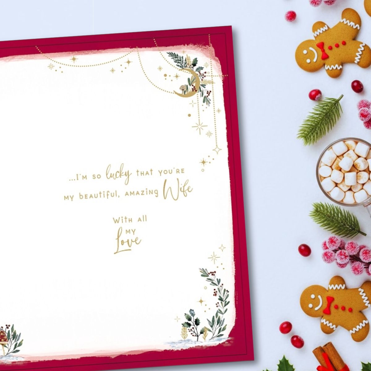 Wife Christmas Card - Me To You Bear Christmas Tree