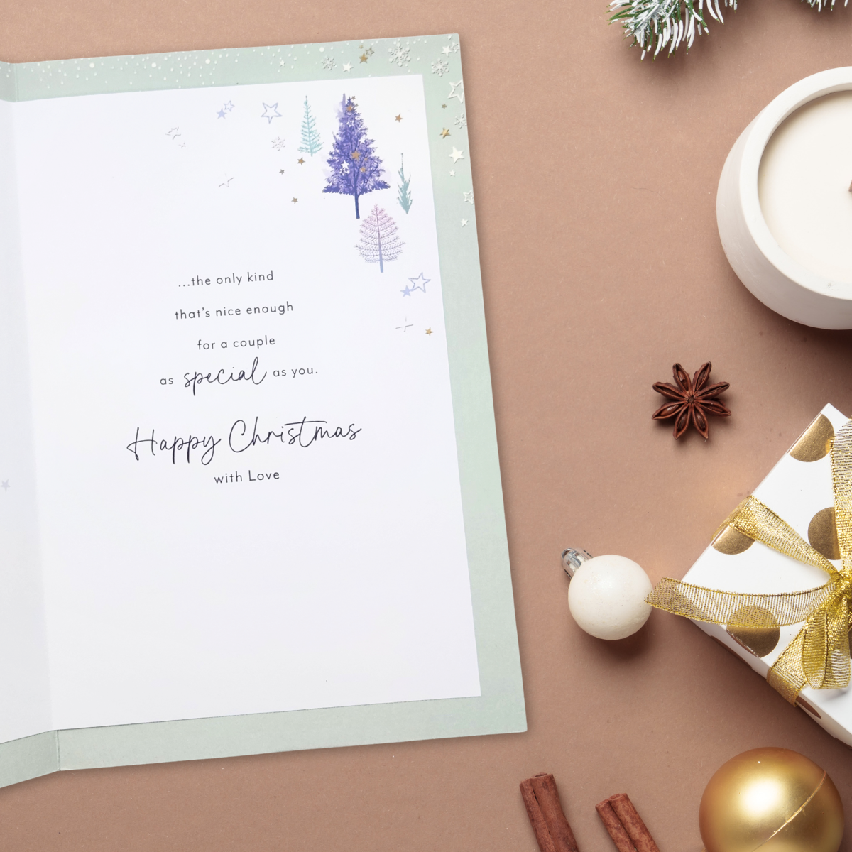 Son & Daughter-In-Law Christmas Card - Golden Deer