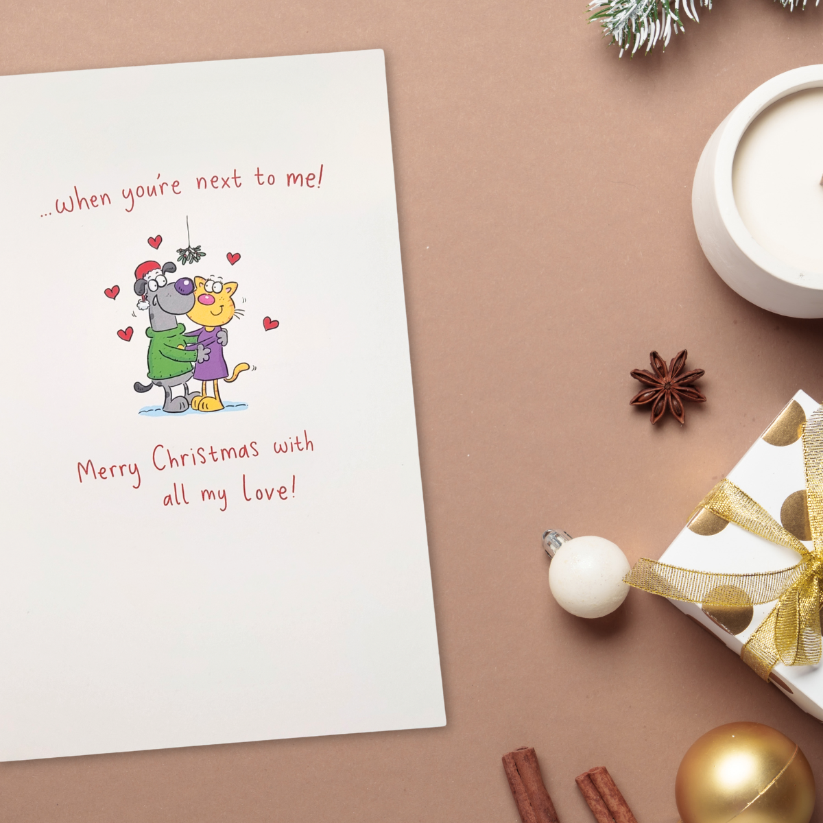 Husband Christmas Card - Giggles