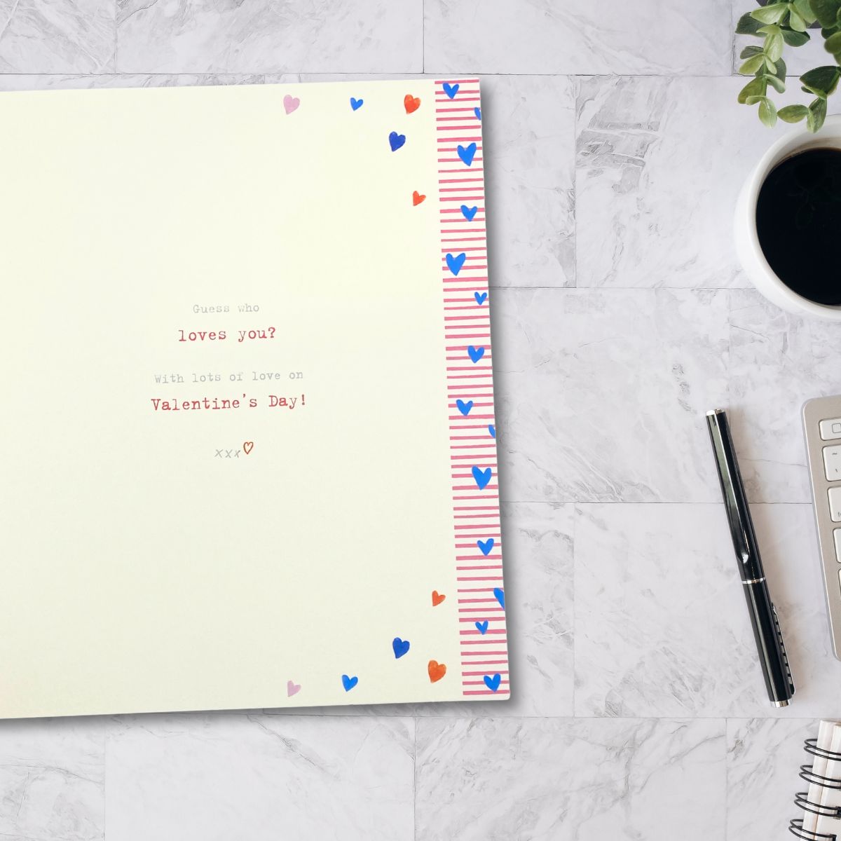 Open Valentine's Day Card - From Your Secret Admirer