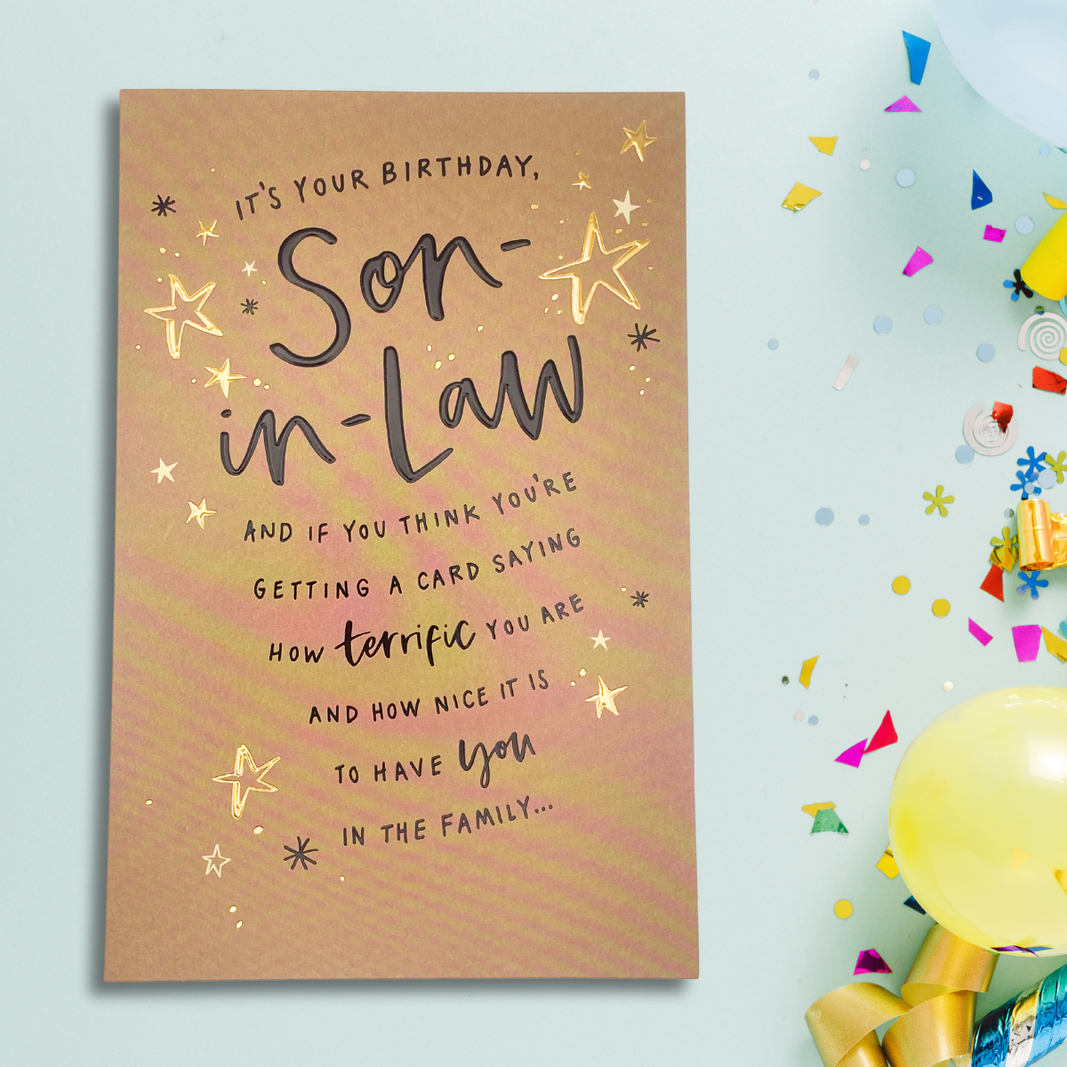 Son-In-Law Birthday Card - Kraft You're Terrific