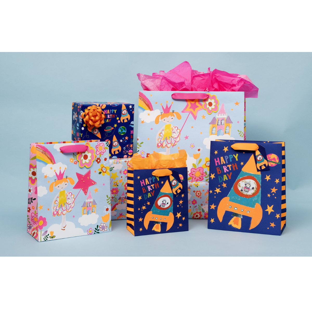 Gift Bag Large - Rocket Boy Birthday