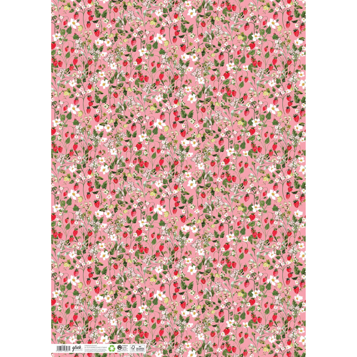 Giftwrap - Luxury Strawberry Patch Wrapping Paper