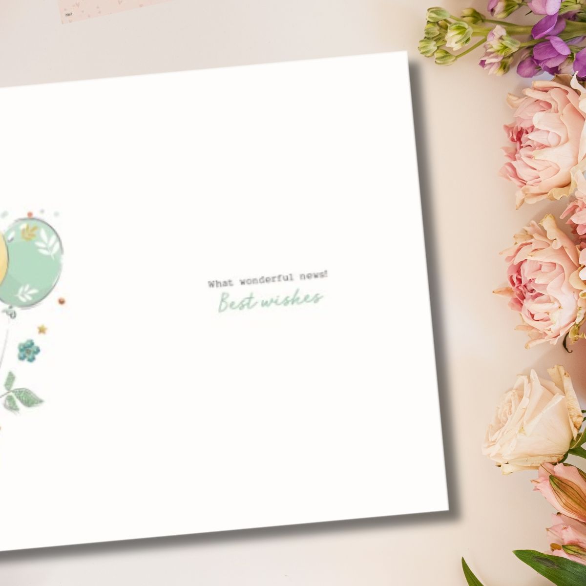 Birth Of Babies Card - Flying Stork