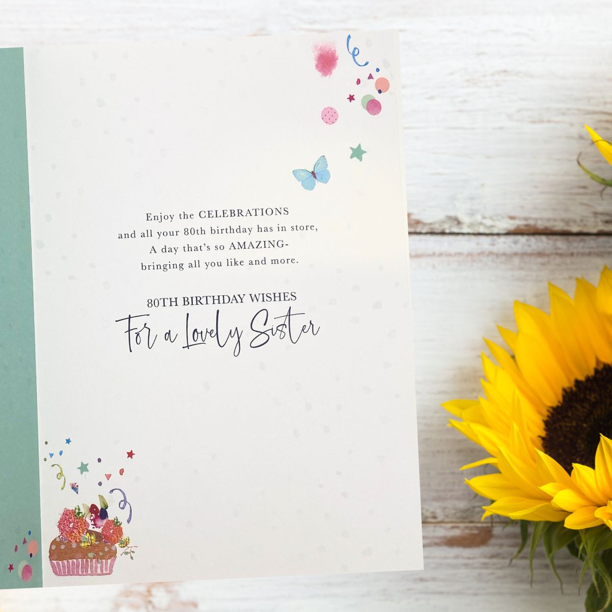 Sister 80th Birthday Card - Afternoon Tea