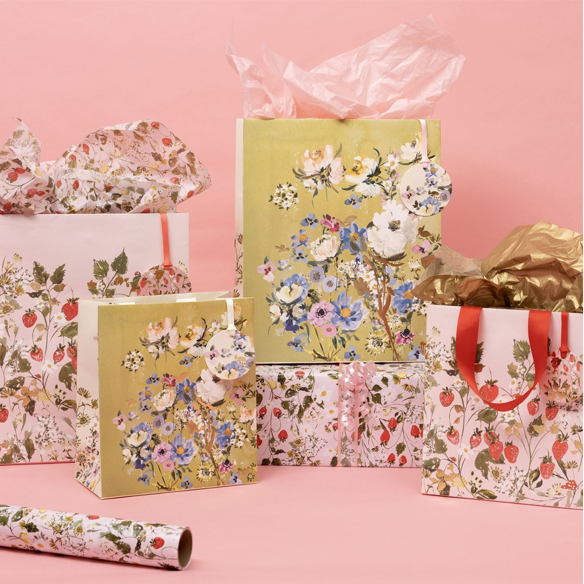 Gift Bag Large - Strawberry Patch