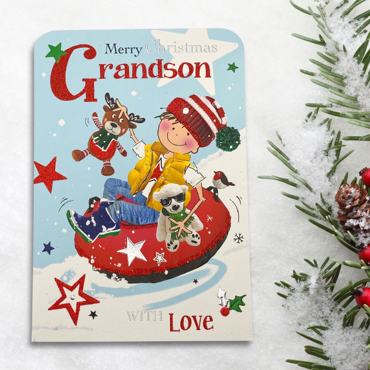 Grandson Christmas Card - Twingles