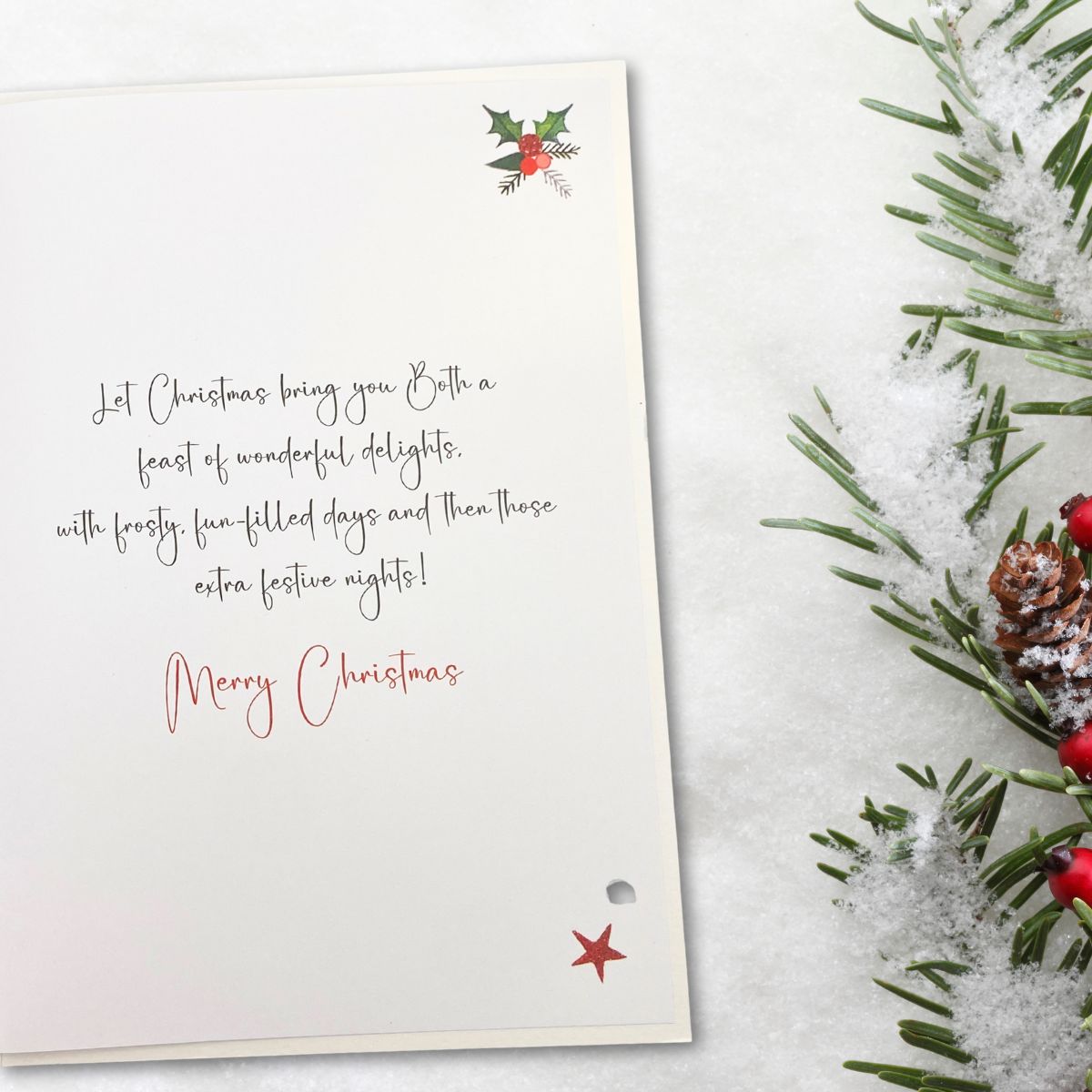 Son & Girlfriend Christmas Card - Winter Wonderland