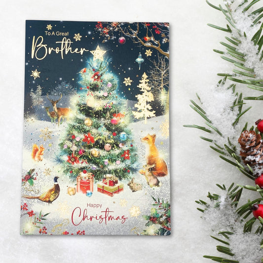 Brother Christmas Card - Grace Christmas Tree