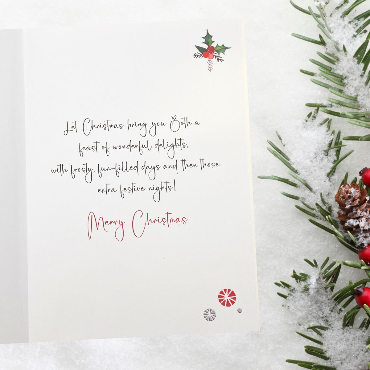 Daughter & Boyfriend Christmas Card - Winter Wonderland