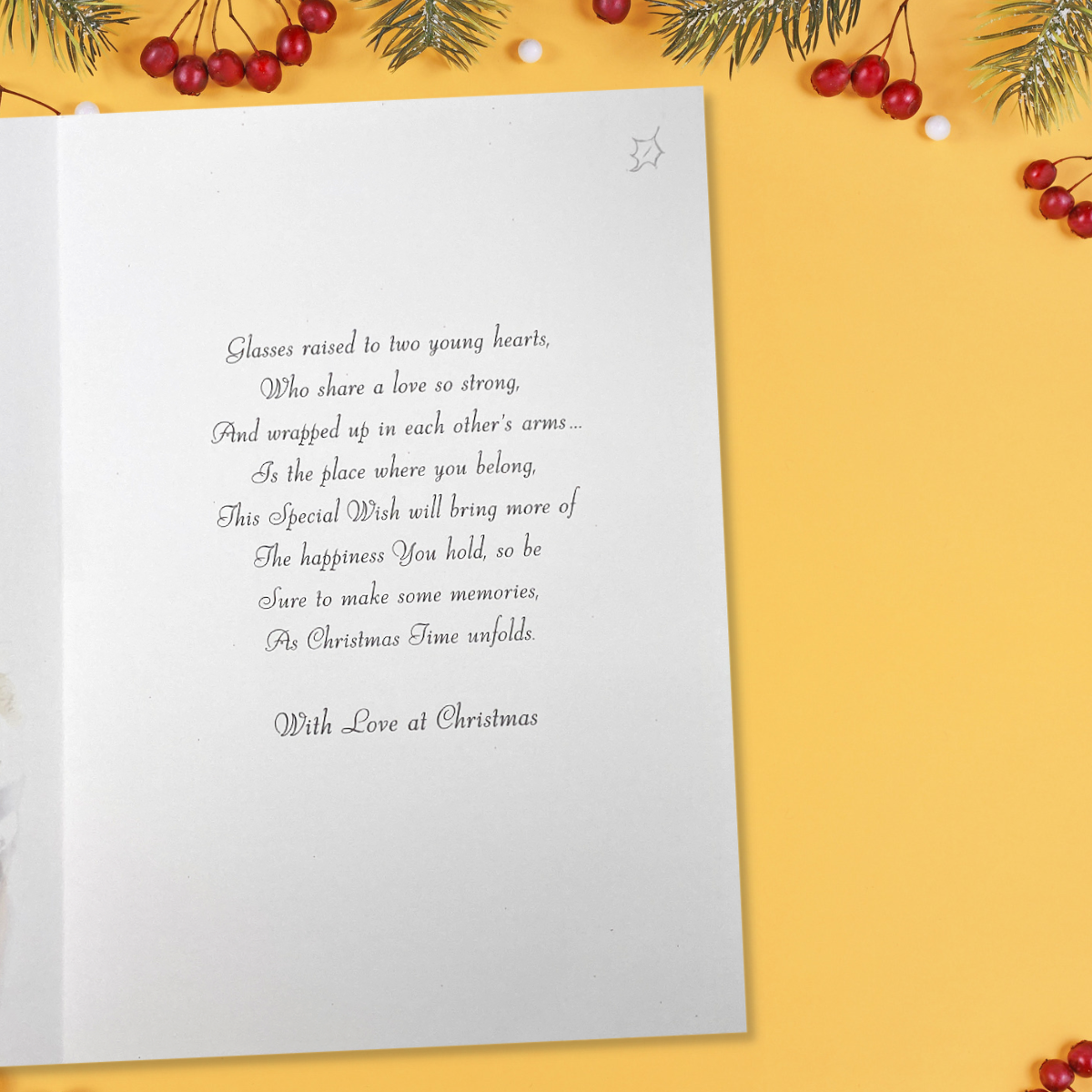 Son & Daughter-In-Law Christmas Card - Velvet Alfresco Drinks