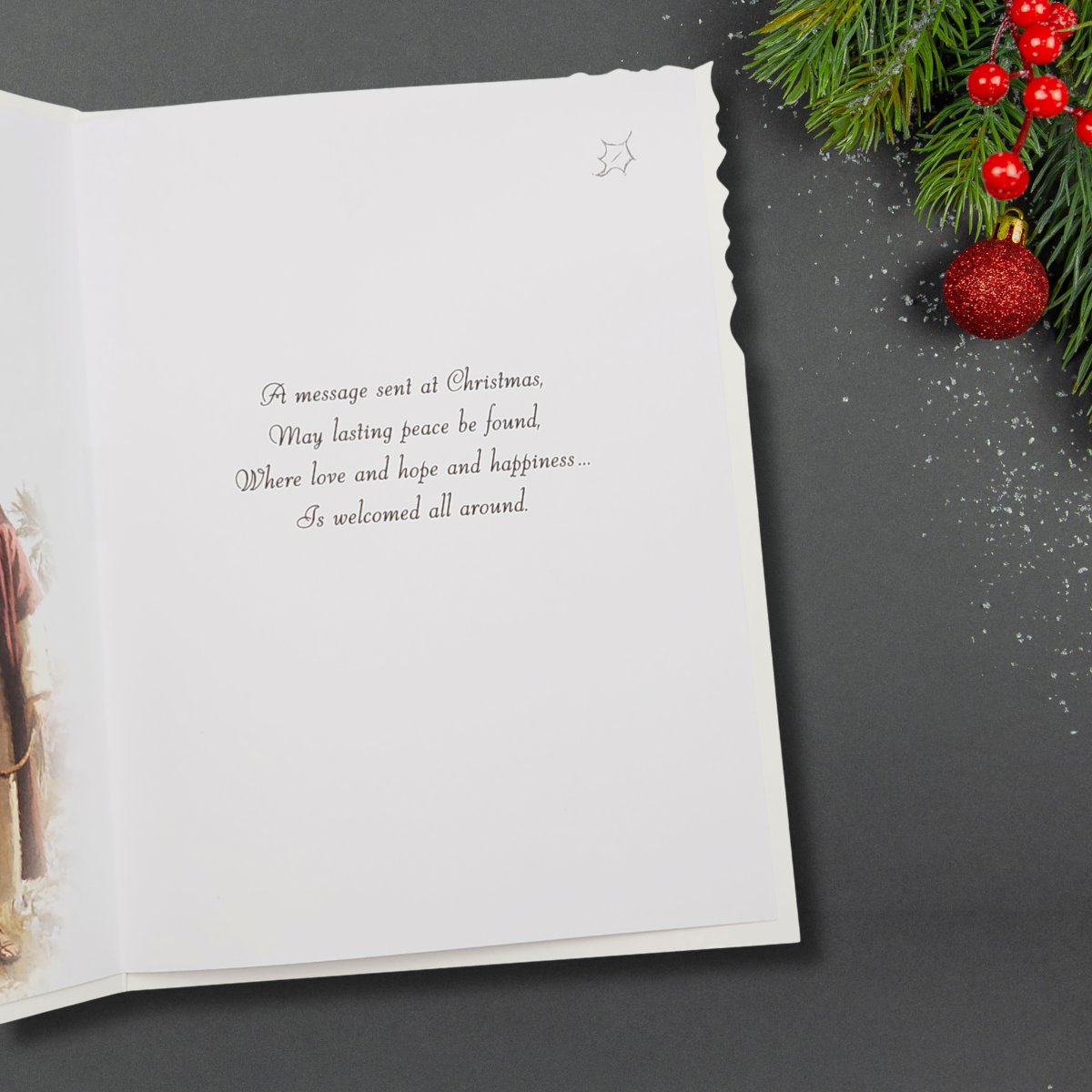 Open Christmas Card - Velvet Blessings At Christmas Time