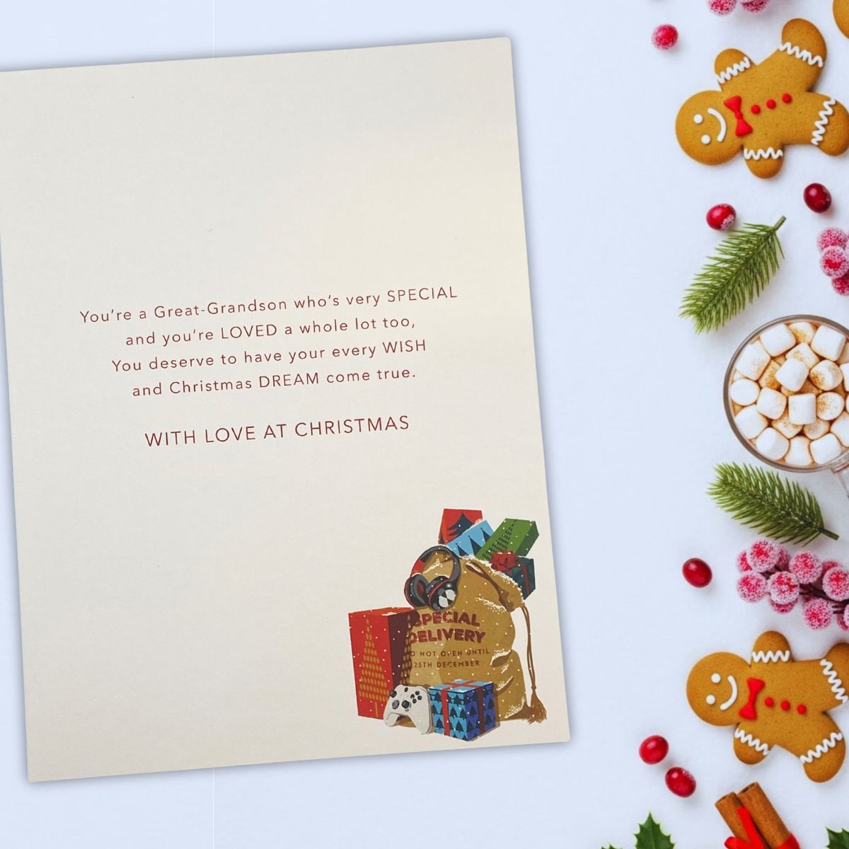 Great Grandson Christmas Card - Special Delivery