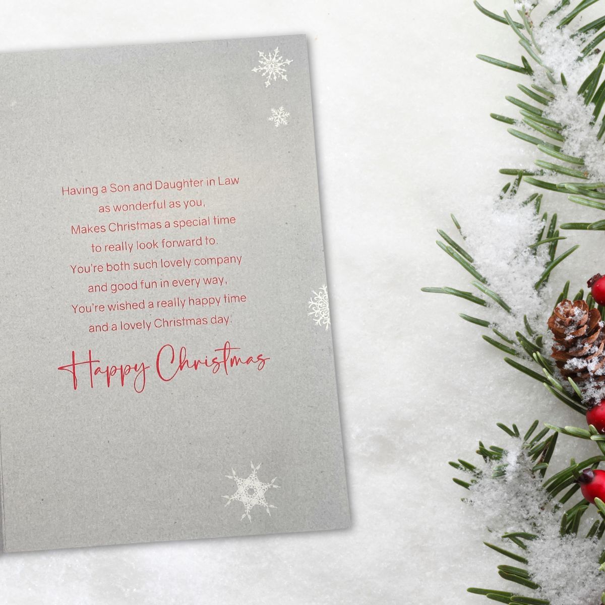 Son & Daughter-In-Law Christmas Card - Grace Christmas Tree