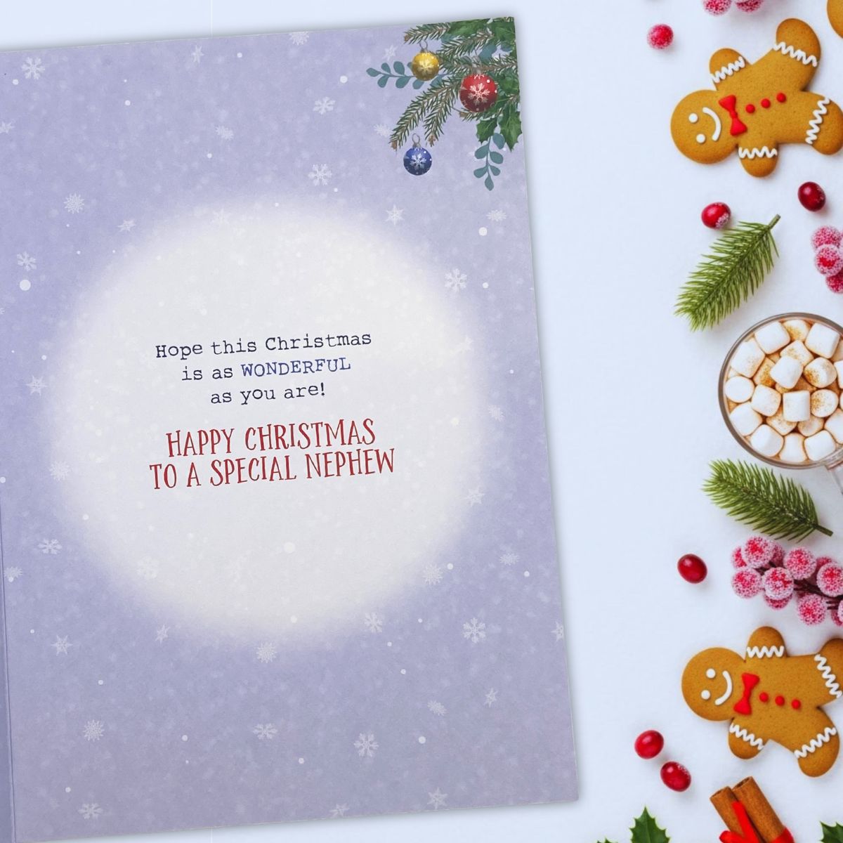 Nephew Christmas Card - Hartley Hedgehog