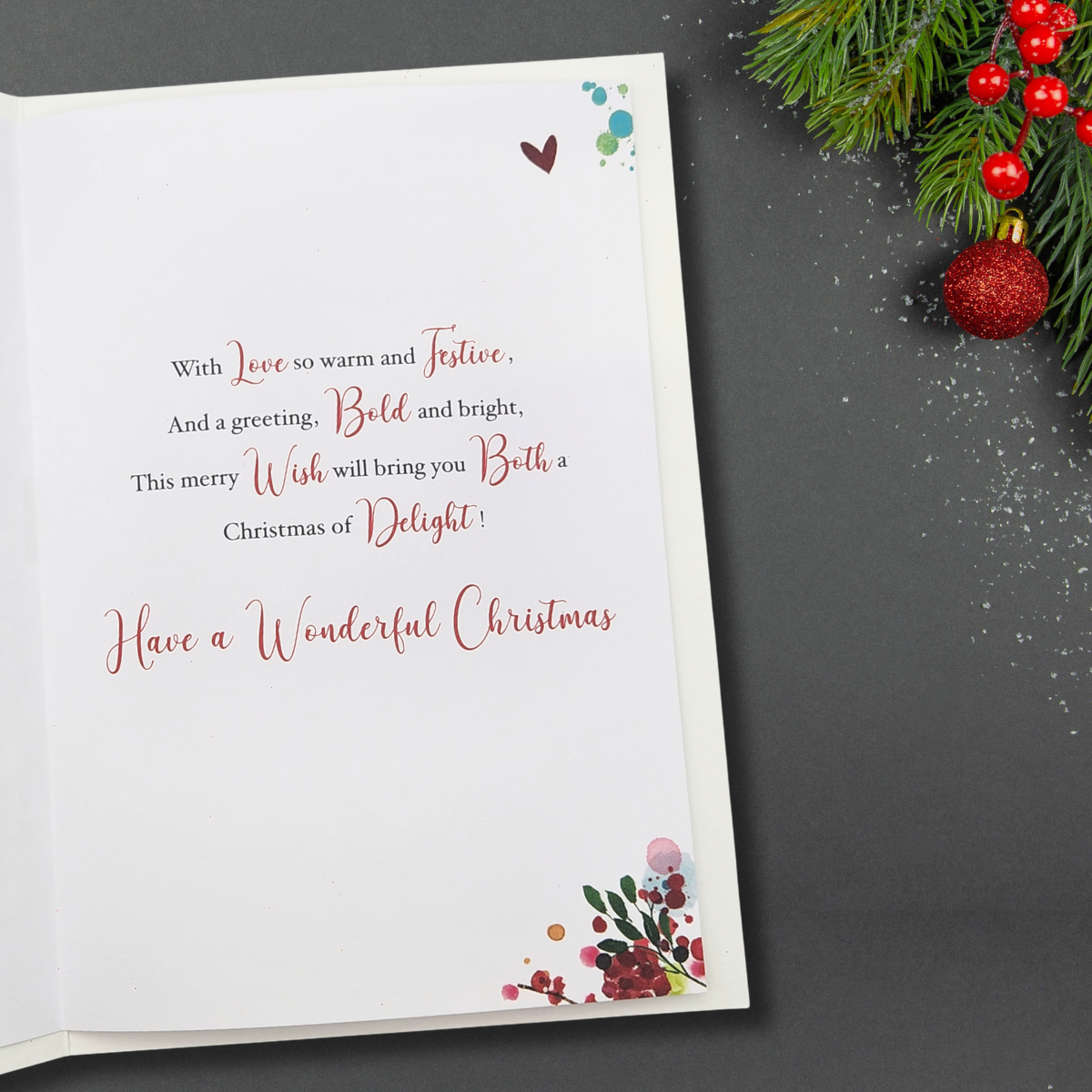 Son & Daughter-In-Law Christmas Card - Hedgehog Stockings
