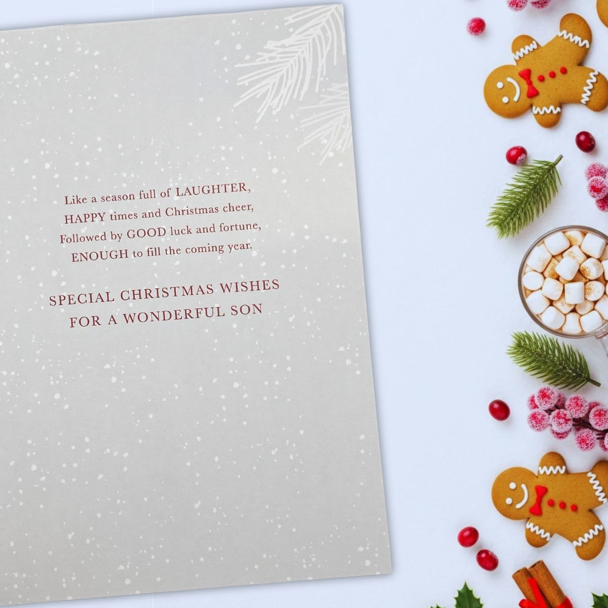 Son Christmas Card - Red Car Bauble