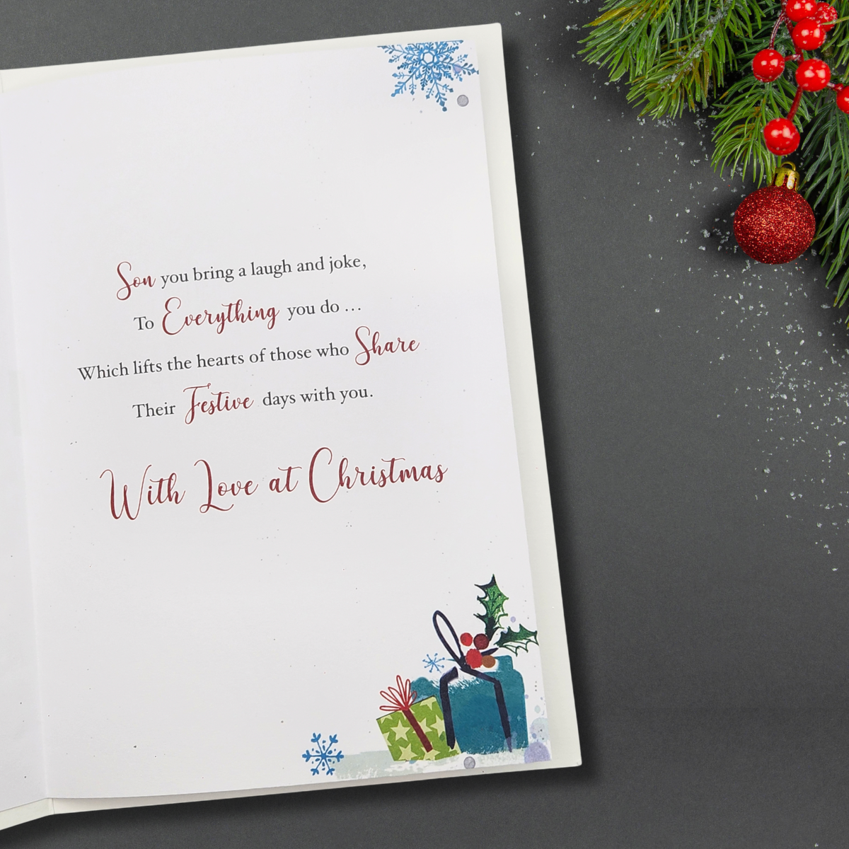 Son Christmas Card - Highland Cow