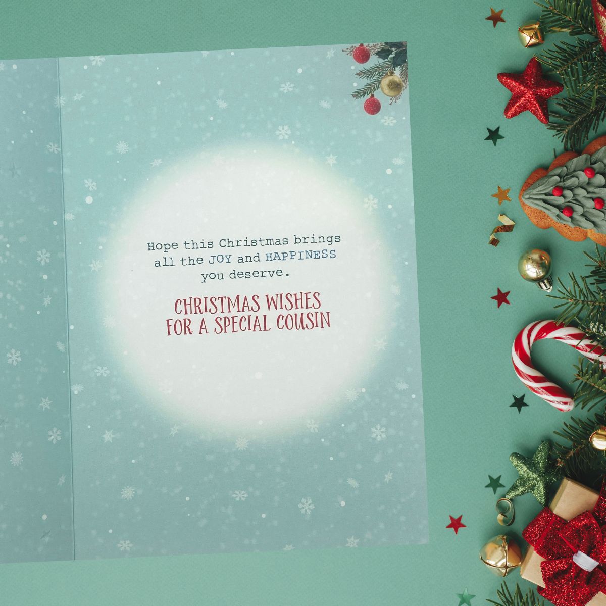 Cousin Christmas Card - Hartley Hedgehog