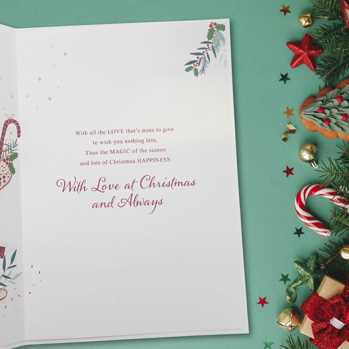 Girlfriend Christmas Card - Sparkling Christmas