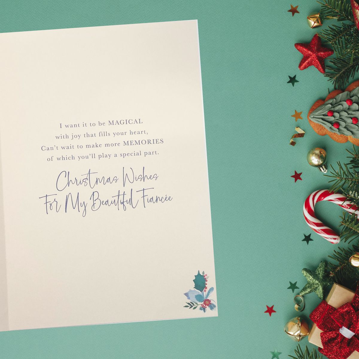 Fiancée Christmas Card - Moments In Time