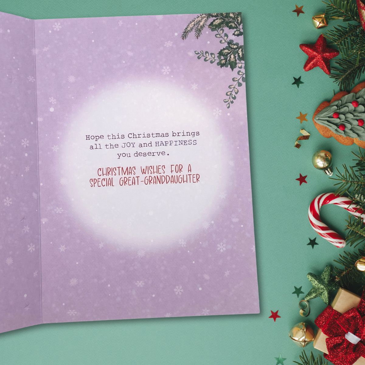 Great Granddaughter Christmas Card - Hartley Hedgehog