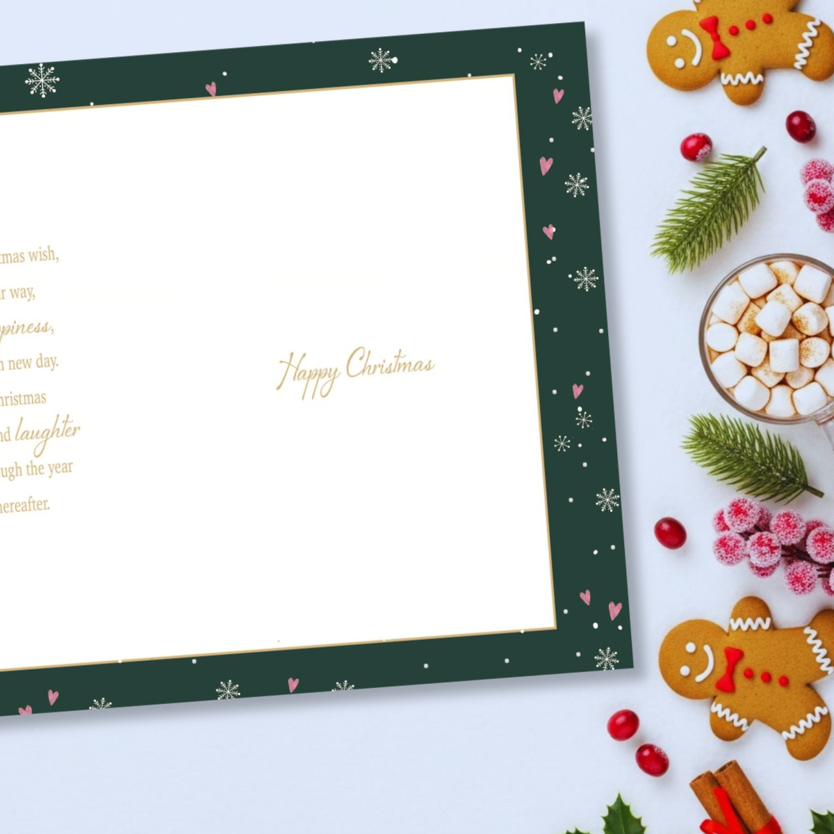 Niece & Husband Christmas Card - Reindeer Bauble
