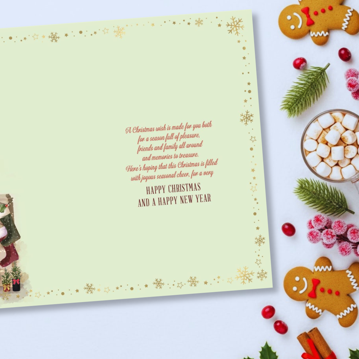 Grandson & Family Christmas Card - Festive Staircase