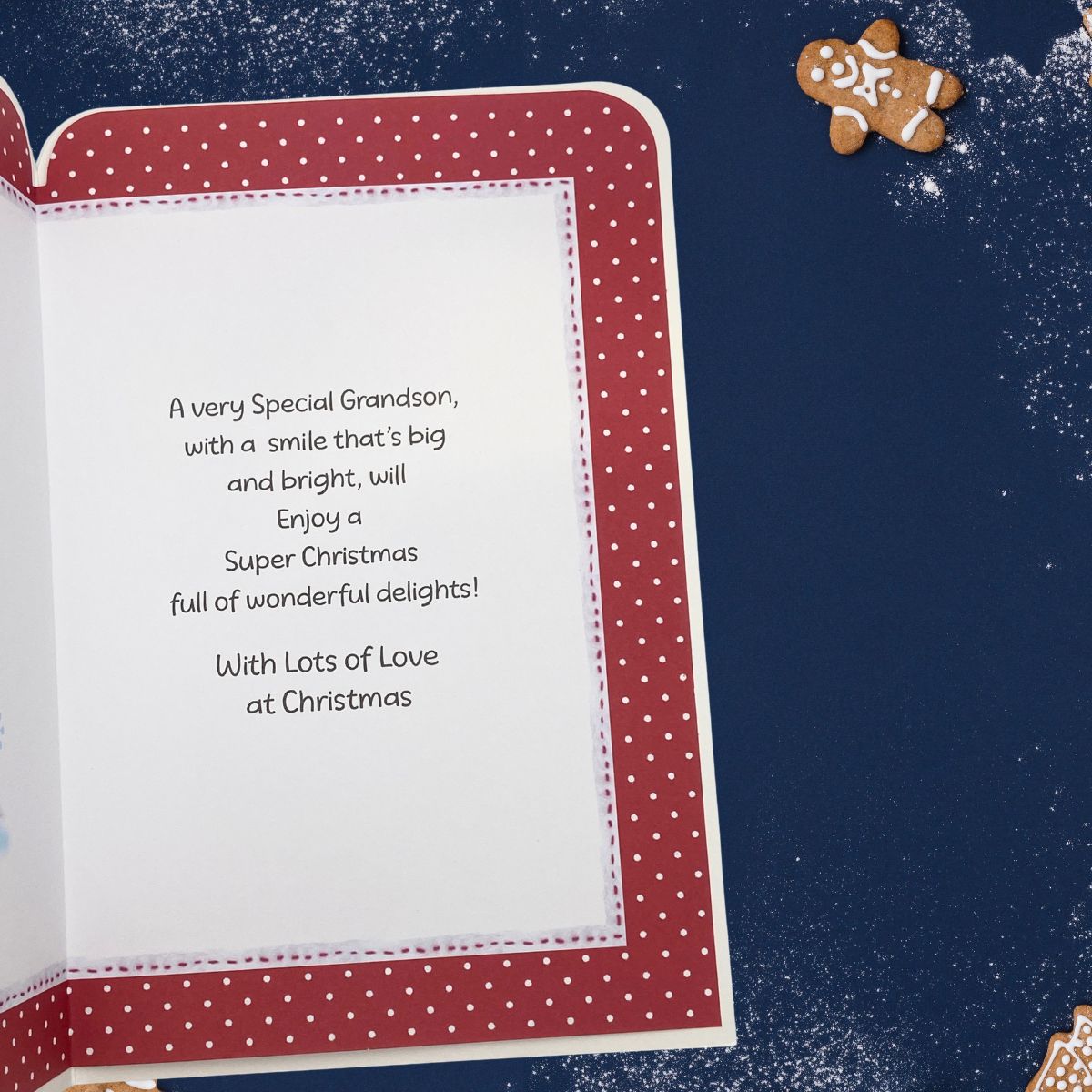 Grandson Christmas Card - Fudge & Friends