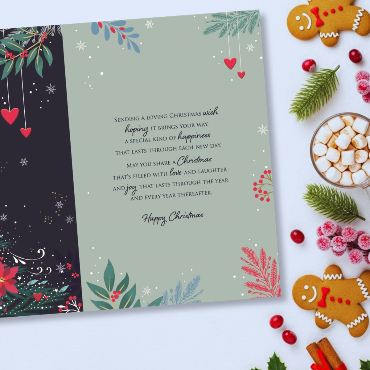 Grandson & Family Christmas Card - Joy Tree