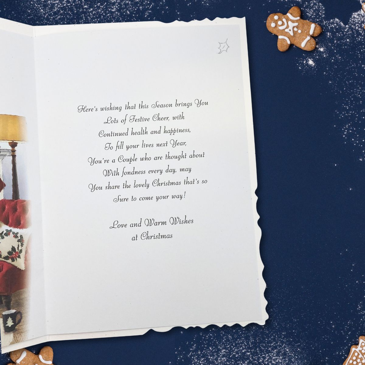 Brother & Sister-In-Law Christmas Card - Velvet Festive Fireplace