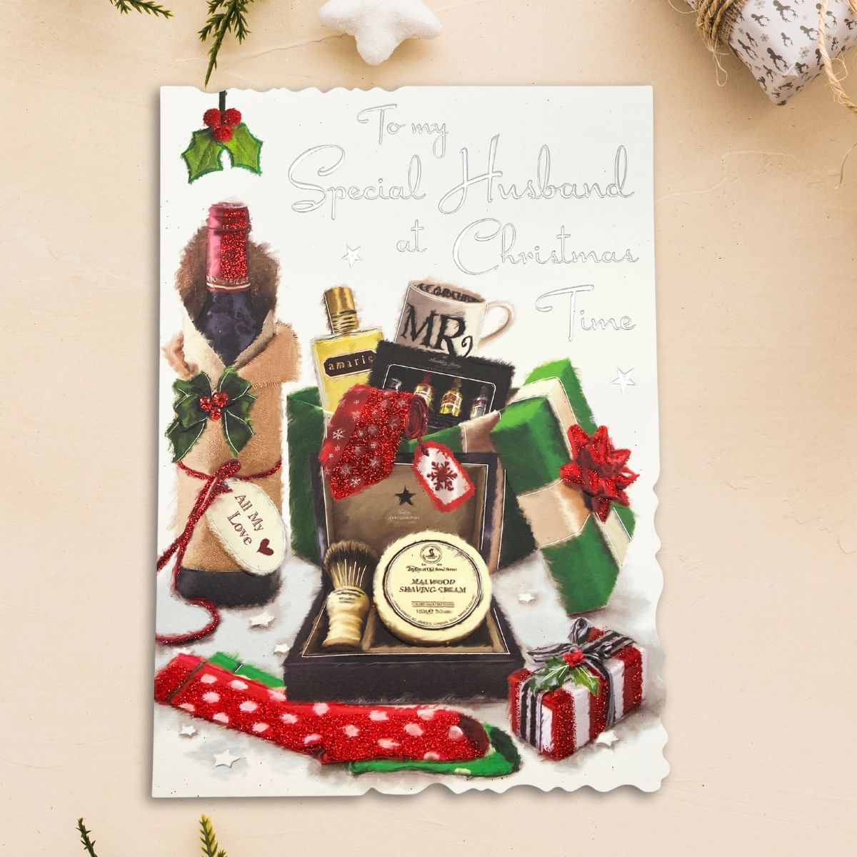 Husband Large Christmas Card - Velvet Wine & Gifts