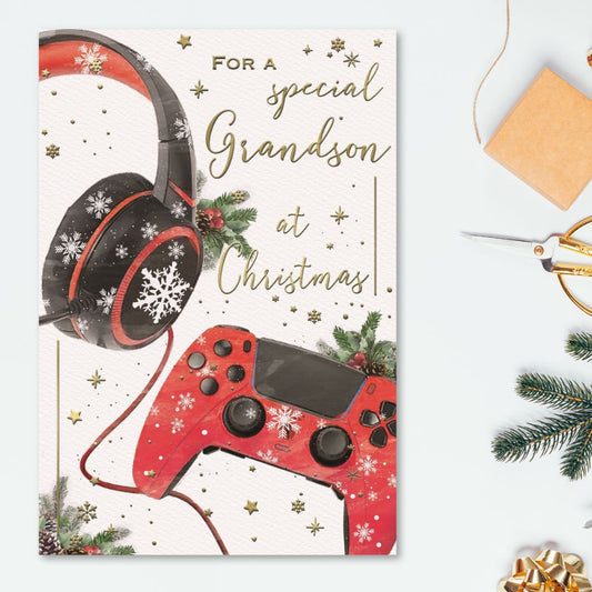 Grandson Christmas Card - Brighstone Gamer