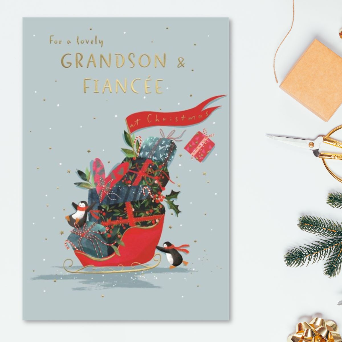 Grandson & Fiancee Christmas Card - Big World Little Things