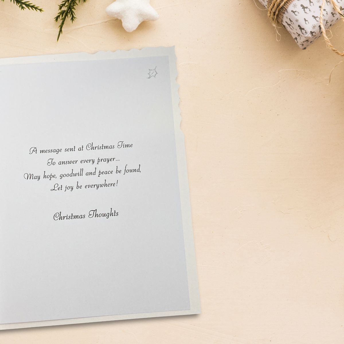 Open Christmas Card - Velvet Nativity