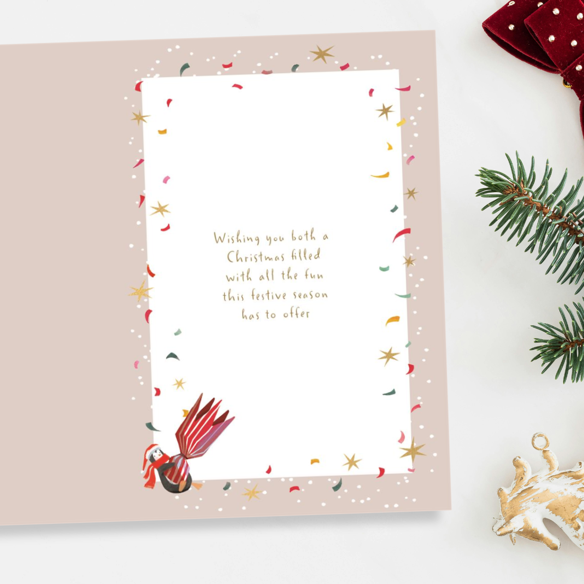 Special Couple Christmas Card - Big World Little Things Penguins