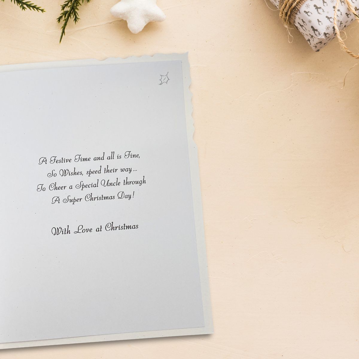 Uncle Christmas Card - Velvet Wine & Pudding